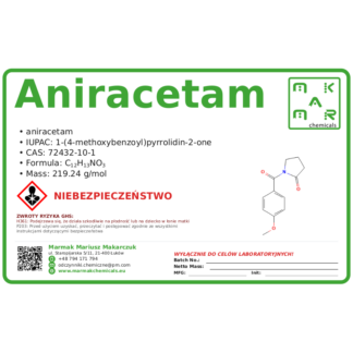 Aniracetam, CAS 72432-10-1 — etykieta produktu chemicznego
