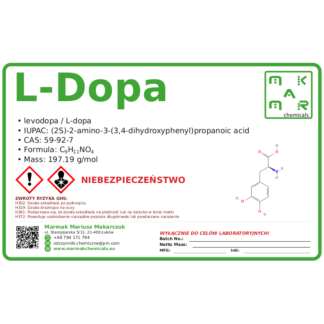 L-DOPA, CAS 59-92-7 — etykieta produktu chemicznego