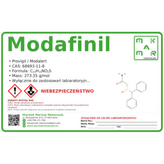 Modafinil, CAS 68693-11-8 — etykieta produktu chemicznego