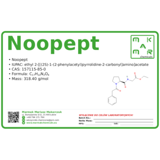 Noopept, CAS 157115-85-0 — etykieta produktu chemicznego