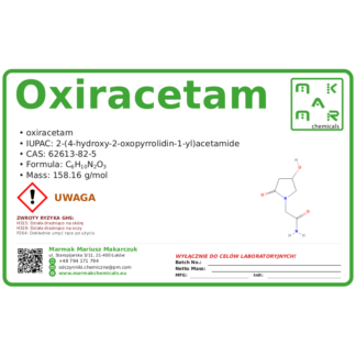 Oxiracetam, CAS 62613-82-5 — etykieta produktu chemicznego