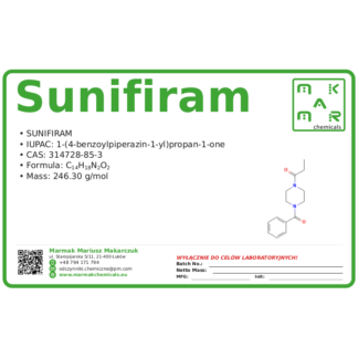 Sunifiram, CAS 314728-85-3 — etykieta produktu chemicznego