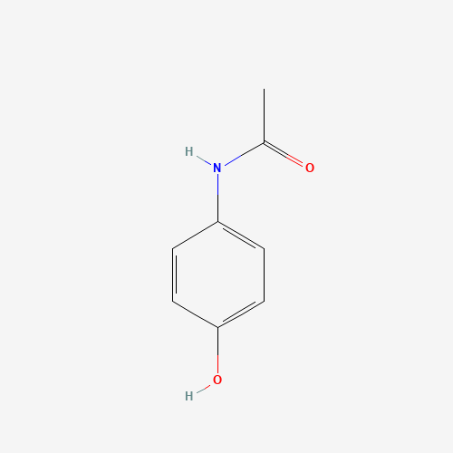 Szkielet 2D Paracetamol, CAS 103-90-2, wzór C8H9NO2