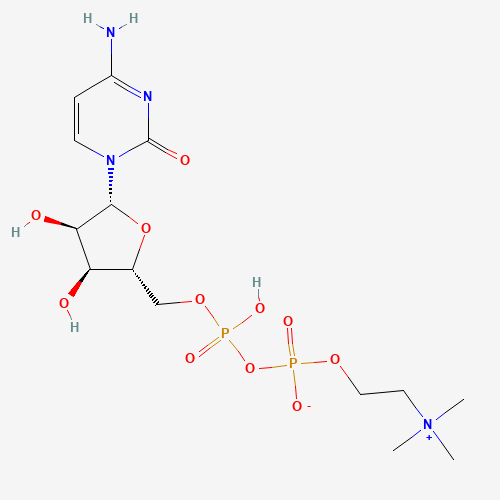Szkielet 2D CDP cholina, CAS 987-78-0, wzór C14H26N4O11P2
