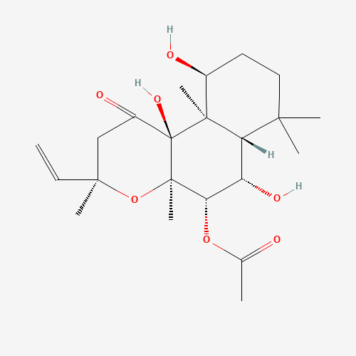 Szkielet 2D Forskolina, CAS 66575-29-9, wzór C22H34O7