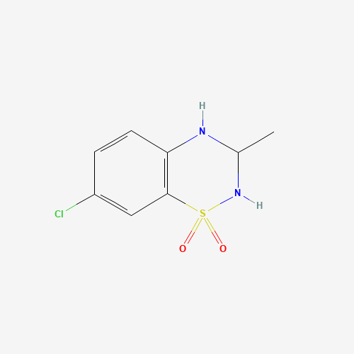 Szkielet 2D IDRA-21, CAS 22503-72-6, wzór C8H9ClN2O2S