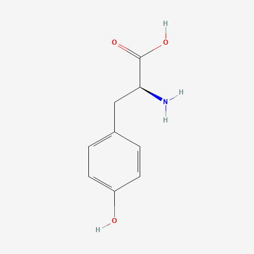 Szkielet 2D L-Tyrosine, CAS 60-18-4, wzór C9H11NO3